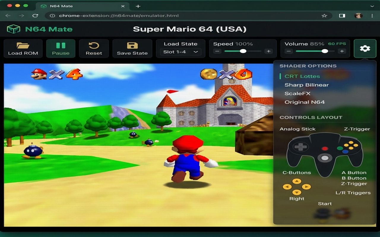 N64 Mate emulator interface